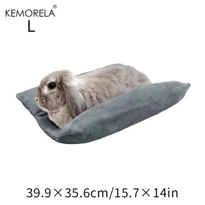 Kemorela Cama Cóncava 🐰 – Cojín Grueso de Peluche con Almohada de Algodón