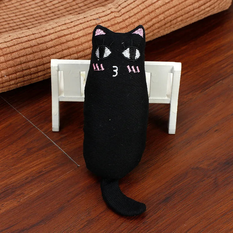 Gatito de Peluche con Catnip y Sonido Crujiente - Juguete para Morder