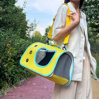 Bolso Transportín Portátil 🎒 – Plegable y Transpirable para Perros y Gatos Pequeños