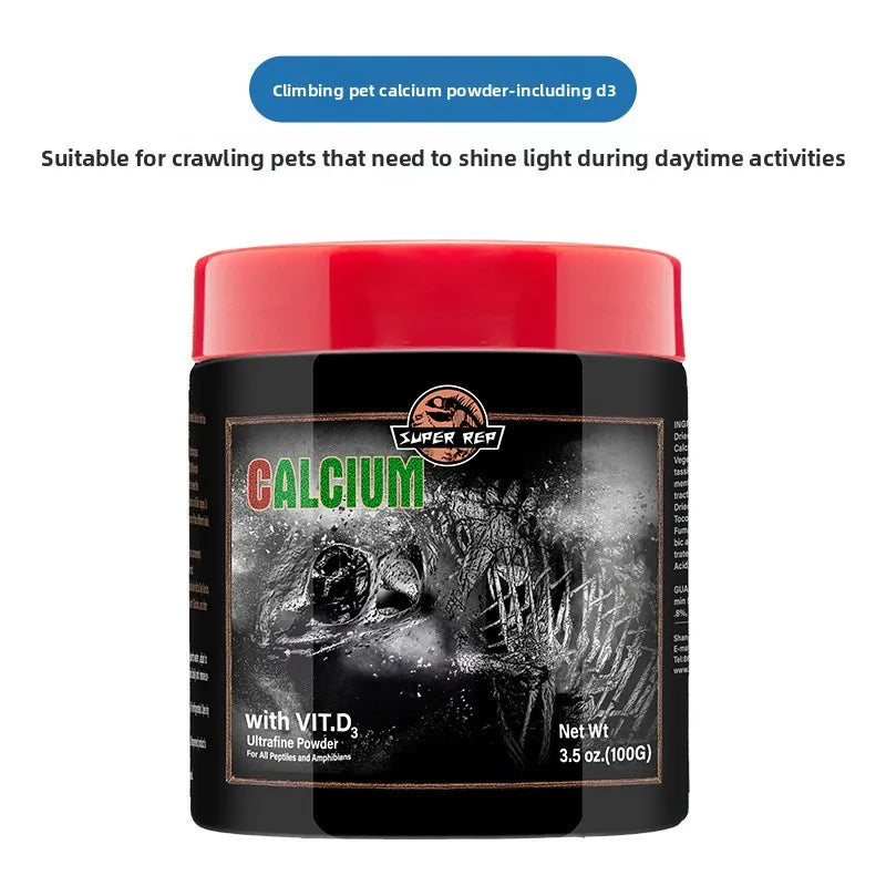 SuperRep - Calcio Pro-Vitamínico y Probiótico con D3 para Tortugas, Dragón Barbudo y Gecko Crestado