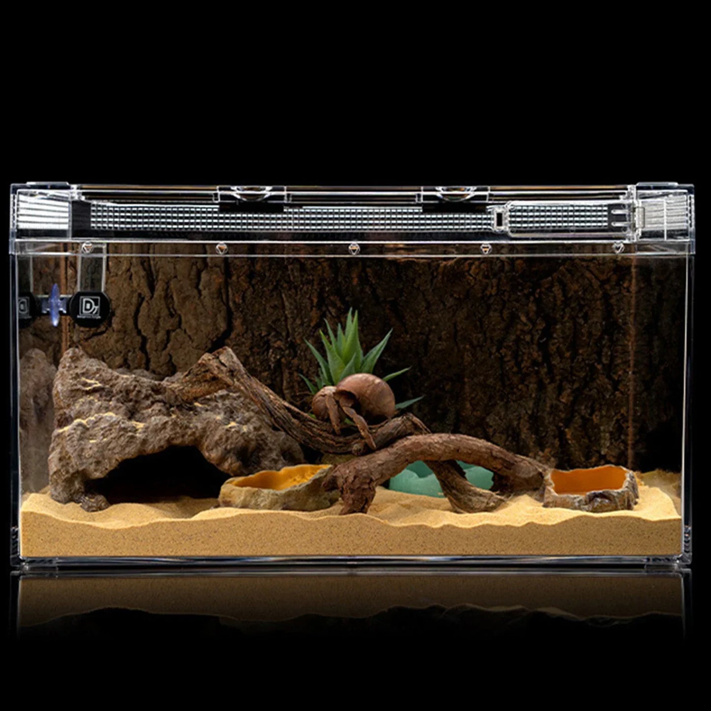 Cueva Escondite de Resina para Reptiles - Refugio Decorativo para Lagartos, Serpientes y Tortugas