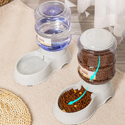 Comedero y Bebedero Automático 🐾 – Gran Capacidad para Gatos y Perros Pequeños