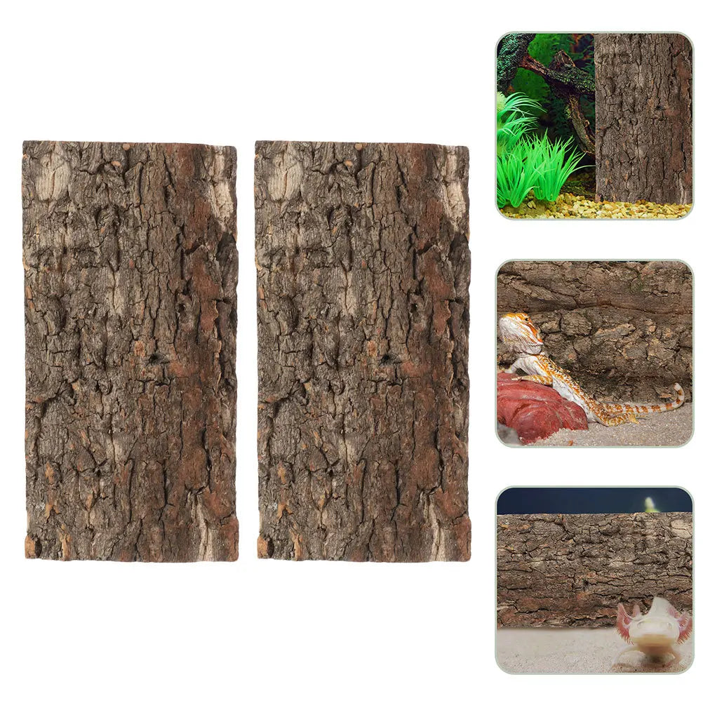 2 Piezas de Corteza de Corcho para Terrario - Decoración Natural y Plataforma para Trepar Reptiles