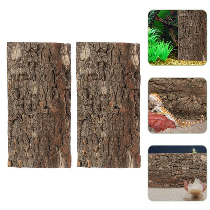 2 Piezas de Corteza de Corcho para Terrario - Decoración Natural y Plataforma para Trepar Reptiles