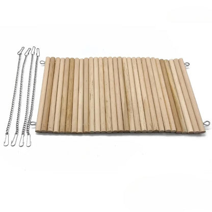 Hamaca de Madera ☀️ – Columpio de Verano para Hámsters, Erizos, Ardillas, Cobayas y Conejos