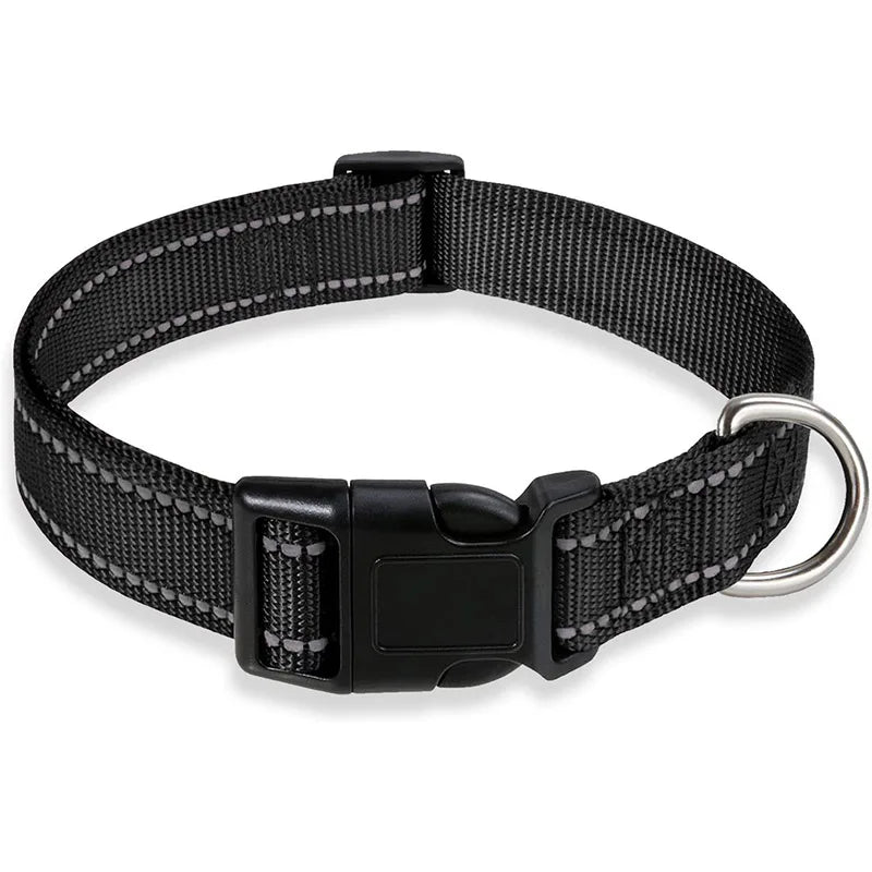 Collar Reflectante Ajustable para Perros - Seguridad en Paseos Nocturnos
