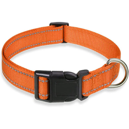 Collar Reflectante Ajustable 🌙 – Seguridad Extra en Paseos Nocturnos para Perros