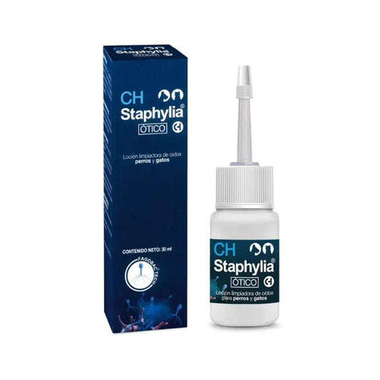 Staphylia Ótico 30 ml 👂 – Cuidado Dermatológico sin Antibióticos para Perros y Gatos