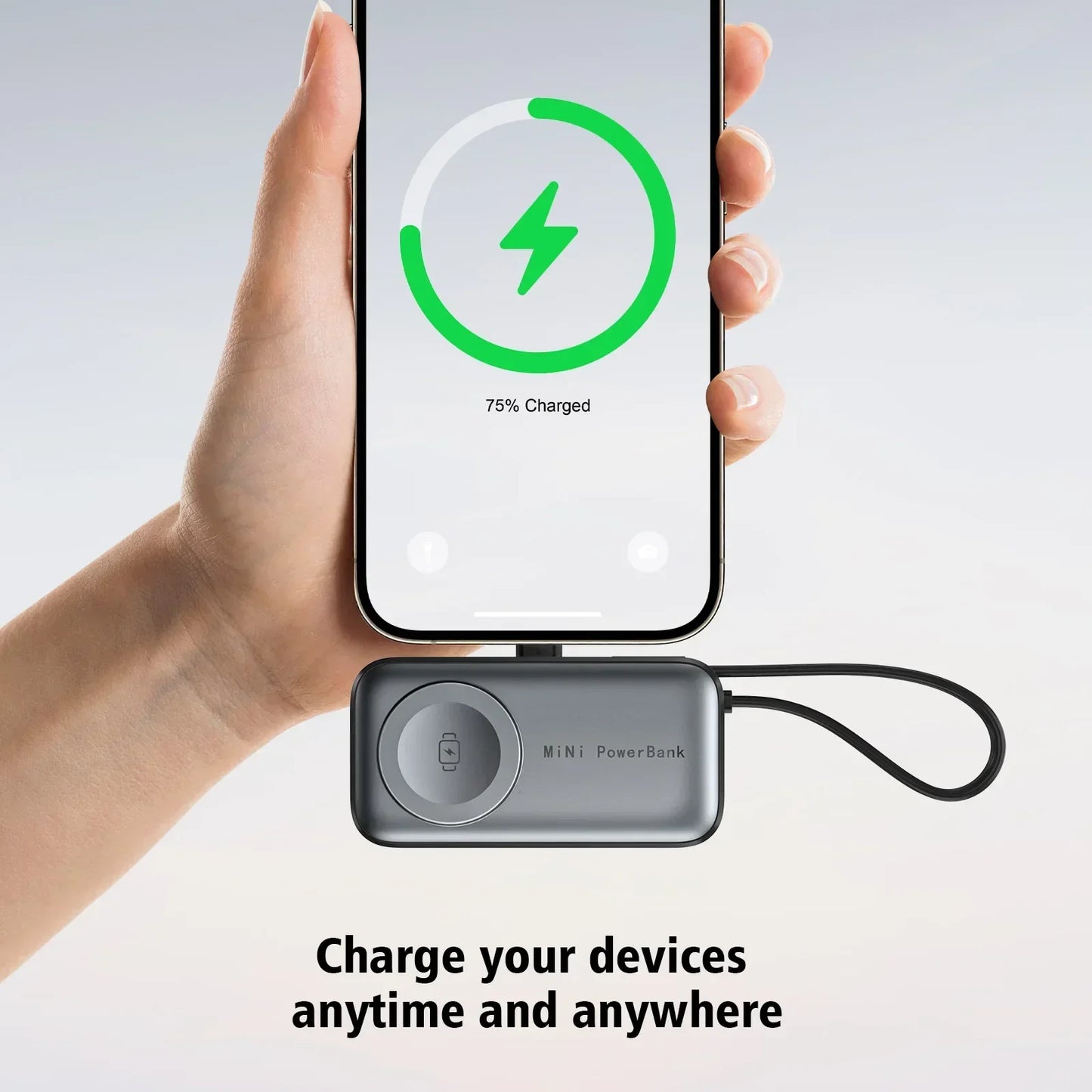 Mini Magnetic Power Bank 5000mAh with Bracket Digital Display Portable External Battery For iPhone Xiaomi Phone Watch Earphone