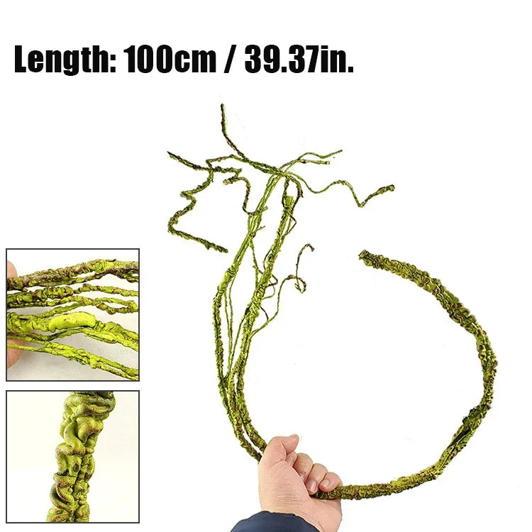 Enredadera Flexible para Reptiles - Ramas Artificiales de Selva para Terrario, Lagartos y Camaleones