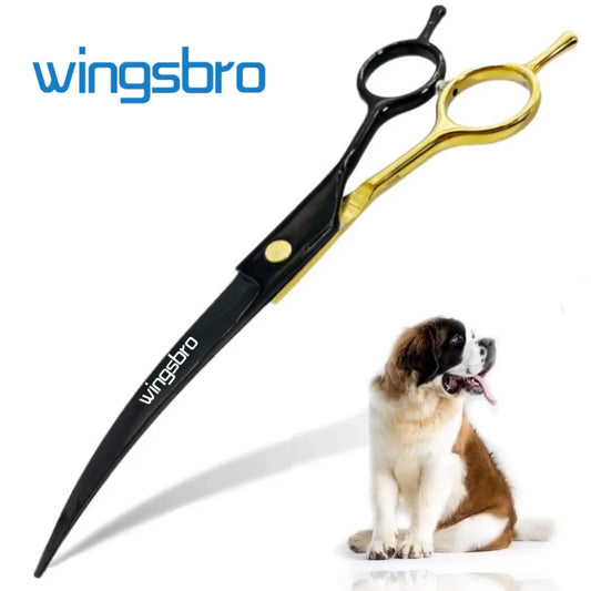 Tijeras Curvas Profesionales de Peluquería ✂️ – 7 Pulgadas para Perros