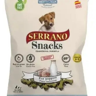Mediterranean Natural 🐾 – Snack de Jamón Serrano y Pollo para Cachorros (100 g)