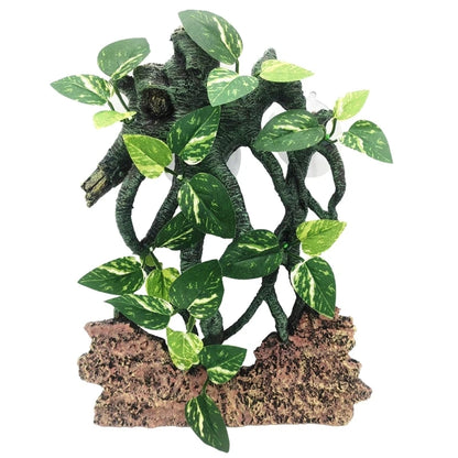Planta de Esquina Decorativa para Terrario con Ventosa - Rama para Trepar Serpientes y Dragones Barbudos