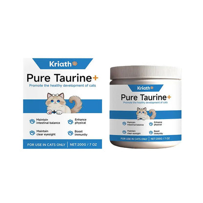 Taurina en Polvo 💛 – Salud Cardíaca, Visión y Pelo Suave para tu Gato