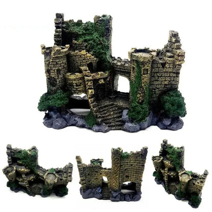 Castillo Antiguo de Resina 🏰 – Decoración de Cueva para Acuario