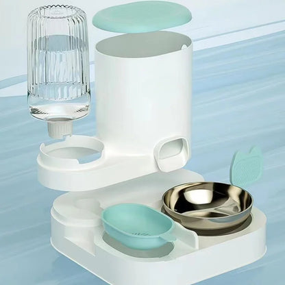 Comedero y Bebedero Integrado 💧 – Dispensador Automático para Gatos y Perros