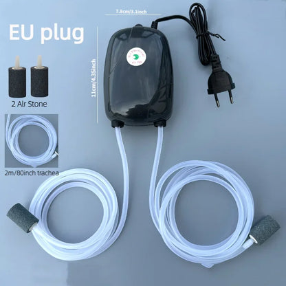 Bomba de Aire 💨 – Mini Compresor con Válvula Antirretorno para Acuario