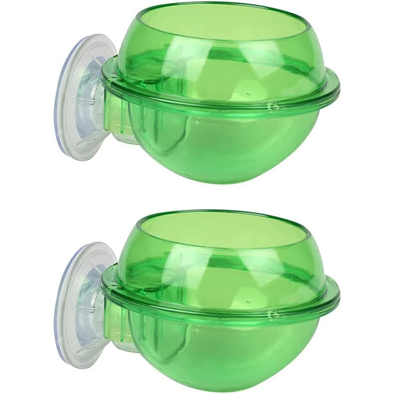 Comedero Ventosa Antiescape para Reptiles - Cuenco Doble para Camaleón, Gecko, Serpiente e Iguana