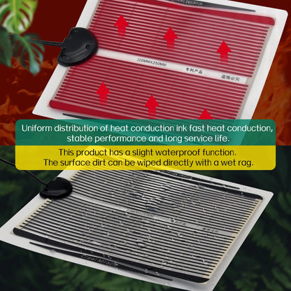 Manta Térmica para Reptiles con Controlador de Temperatura Ajustable - Lagartos, Tortugas y Acuarios