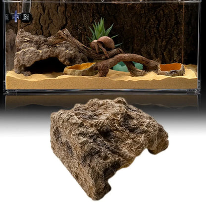 Cueva Escondite de Resina para Reptiles - Refugio Decorativo para Lagartos, Serpientes y Tortugas