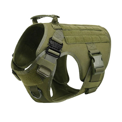 Arnés Táctico Militar 🎖️ – Bolsillos Molle, Incluye Correa y Collar para Perros