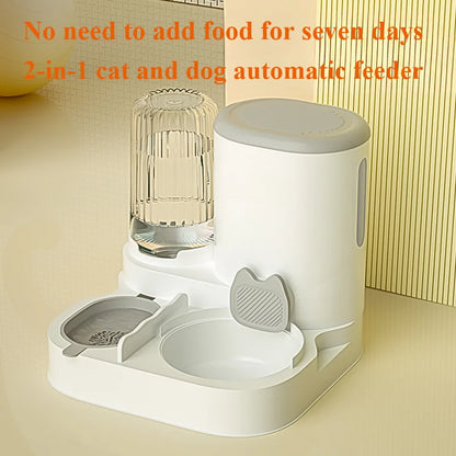 Comedero y Bebedero Integrado 💧 – Dispensador Automático para Gatos y Perros