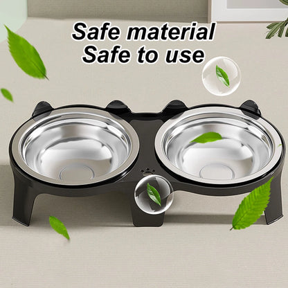 Cuenco de Acero Inoxidable Antivuelco 🥣 – Gran Capacidad para Gatos y Perros