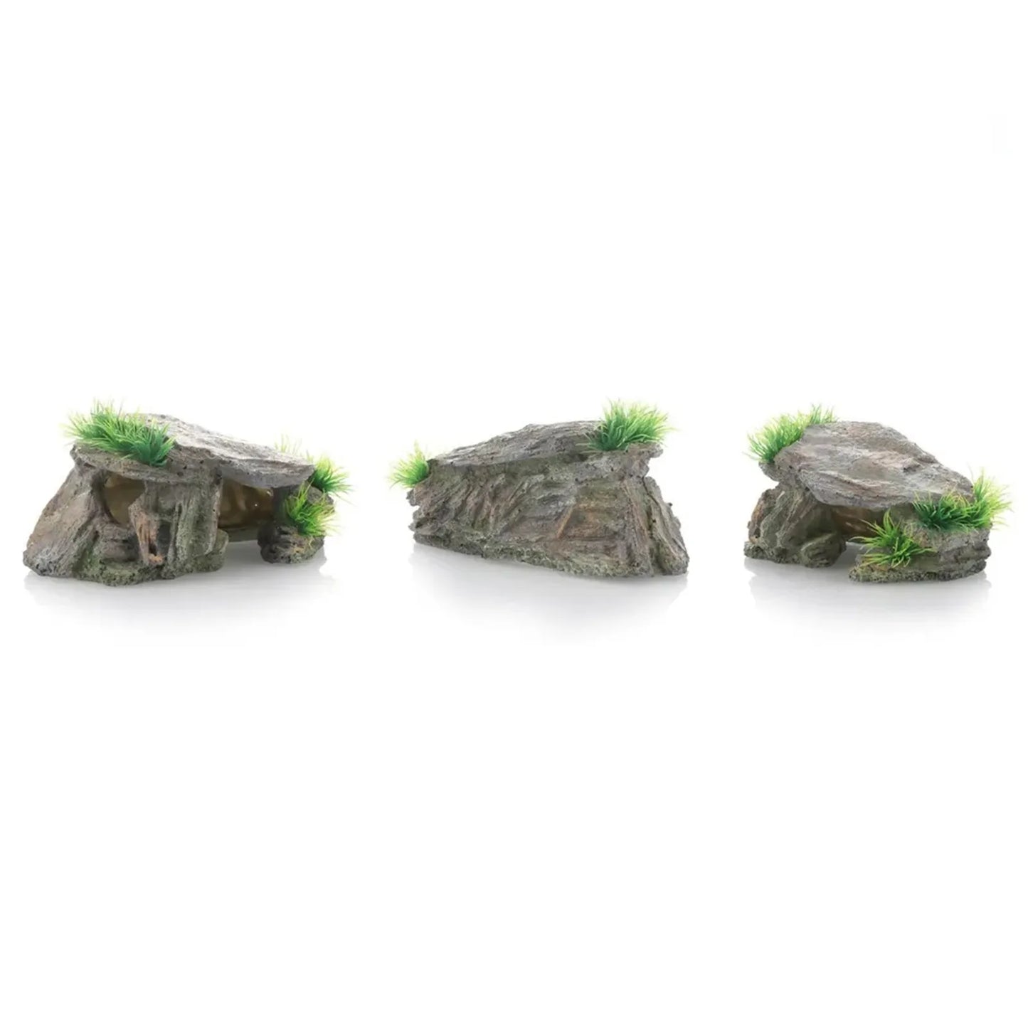 Cueva de Roca Natural para Reptiles - Escondite para Acuarios y Peceras de Agua Dulce