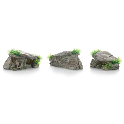 Cueva de Roca Natural para Reptiles - Escondite para Acuarios y Peceras de Agua Dulce