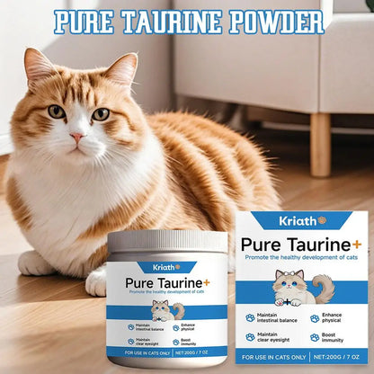 Taurina en Polvo 💛 – Salud Cardíaca, Visión y Pelo Suave para tu Gato