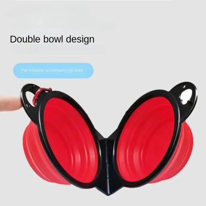 Cuenco Doble Plegable 2 en 1 🎒 – Portátil para Exterior y Viajes con tu Mascota