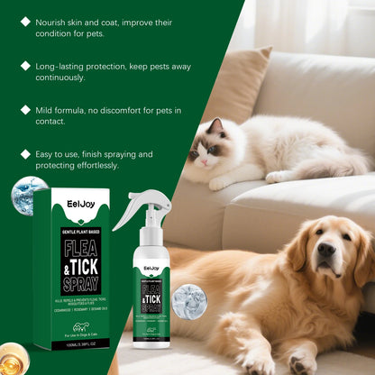 Spray Repelente con Extractos Vegetales 🌿 – Pulgas y Garrapatas para Perros y Gatos
