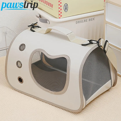 Bolso Transportín Portátil 🎒 – Plegable y Transpirable para Perros y Gatos Pequeños