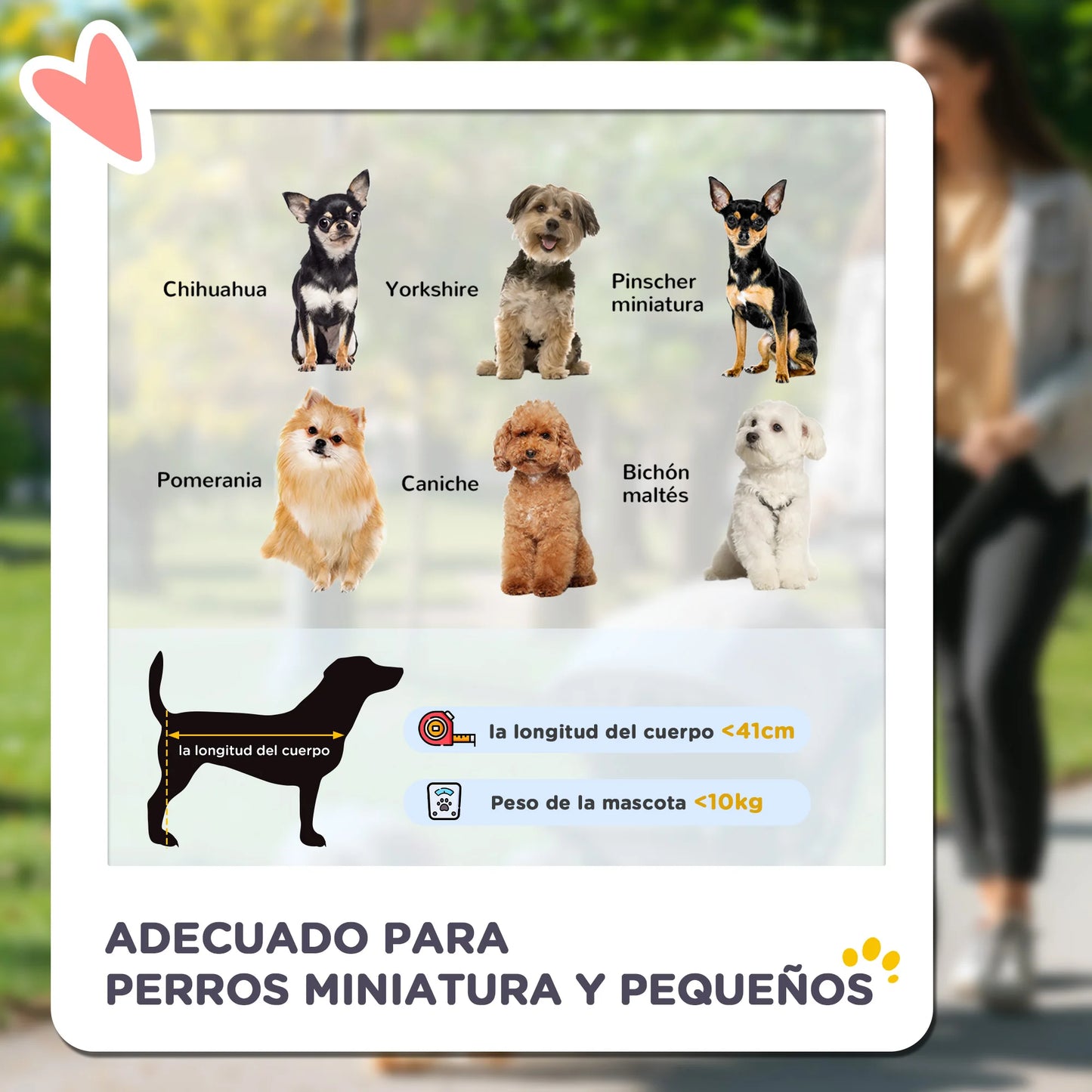 Carrito Plegable para Perros de 3 Ruedas - PawHut