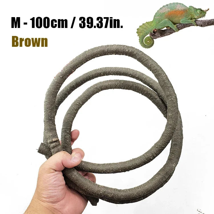 Enredadera Flexible para Reptiles - Ramas Artificiales de Selva para Terrario, Lagartos y Camaleones