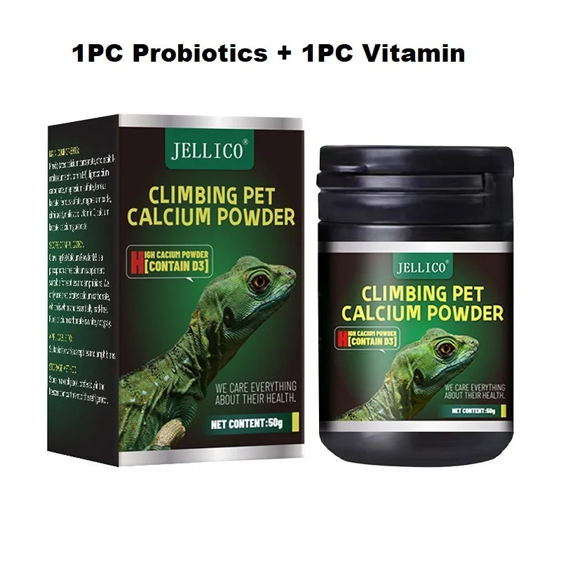 Polvo Nutricional Multivitamínico para Reptiles y Anfibios - Calcio con D3 y Probióticos