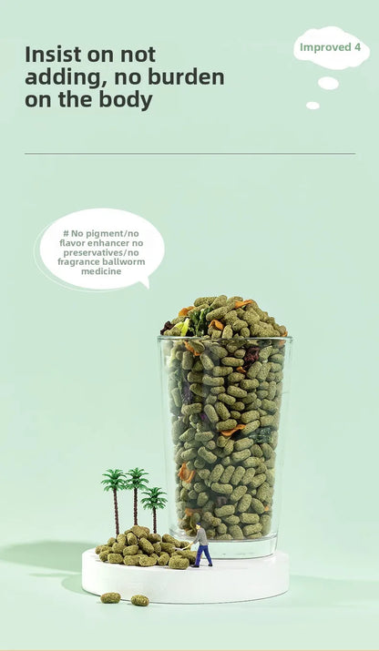 YEE Premium Pellets de Heno Timothy 🌾 – Con Probióticos y Vitamina C para Conejos y Cobayas