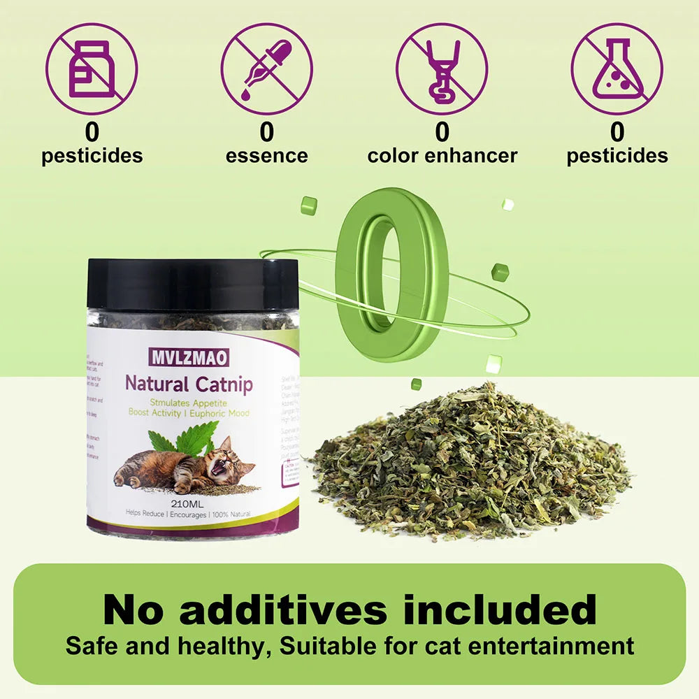 Hierba Gatera Natural (Catnip) 100% Segura - Complemento para Juguetes y Accesorios de Gatos