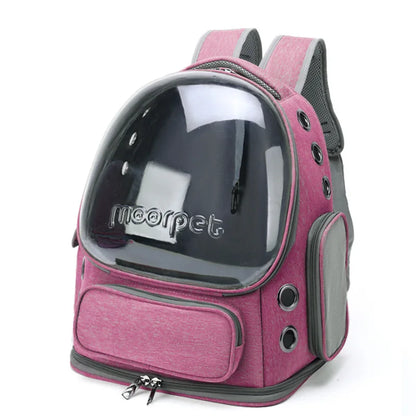 Mochila Transportín Transparente 🔭 – Ventana Panorámica para Gatos y Perros Pequeños