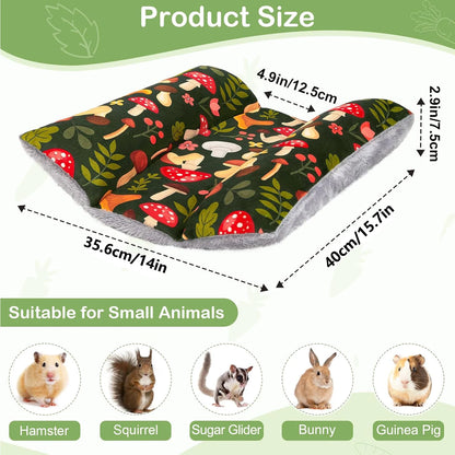 Cama Reversible Acolchada 🐰 – Cojín Lavable Doble Cara de Peluche para Conejos