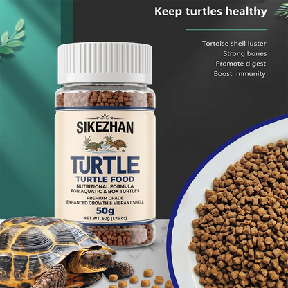 Sikezhan Pellets Probióticos 🐢 – Para Tortugas Acuáticas y de Caja (50 g)