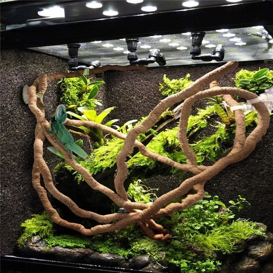 Enredaderas Flexibles Grandes de Ratán para Terrario - Ramas de Selva para Reptiles Trepadores