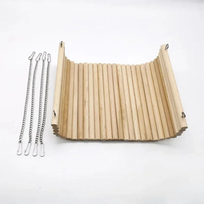 Hamaca de Madera ☀️ – Columpio de Verano para Hámsters, Erizos, Ardillas, Cobayas y Conejos