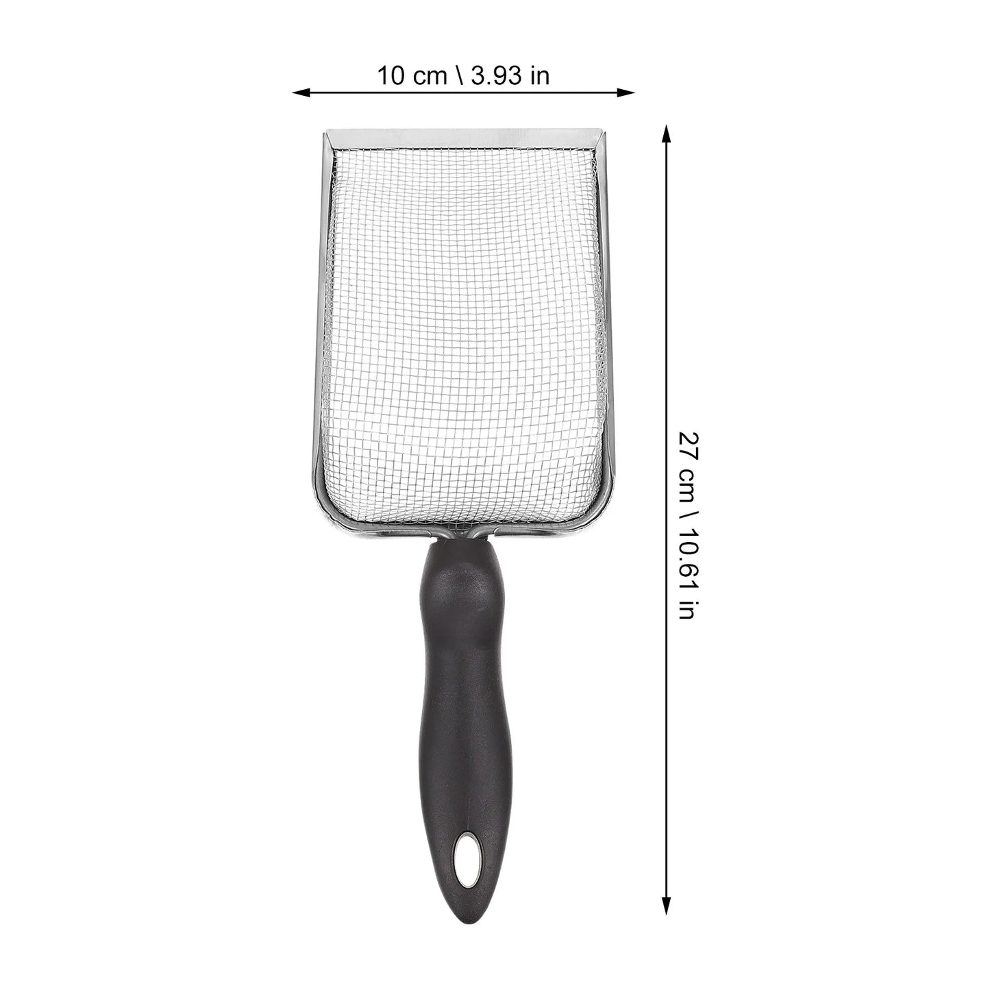 Pala Filtradora de Acero Inoxidable para Sustrato de Terrario - Mango Ergonómico para Reptiles