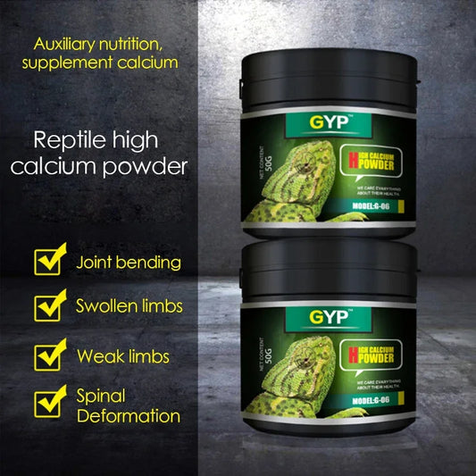 Polvo de Calcio Alto para Reptiles Trepadores - Lagartos, Tortugas, Camaleones y Geckos
