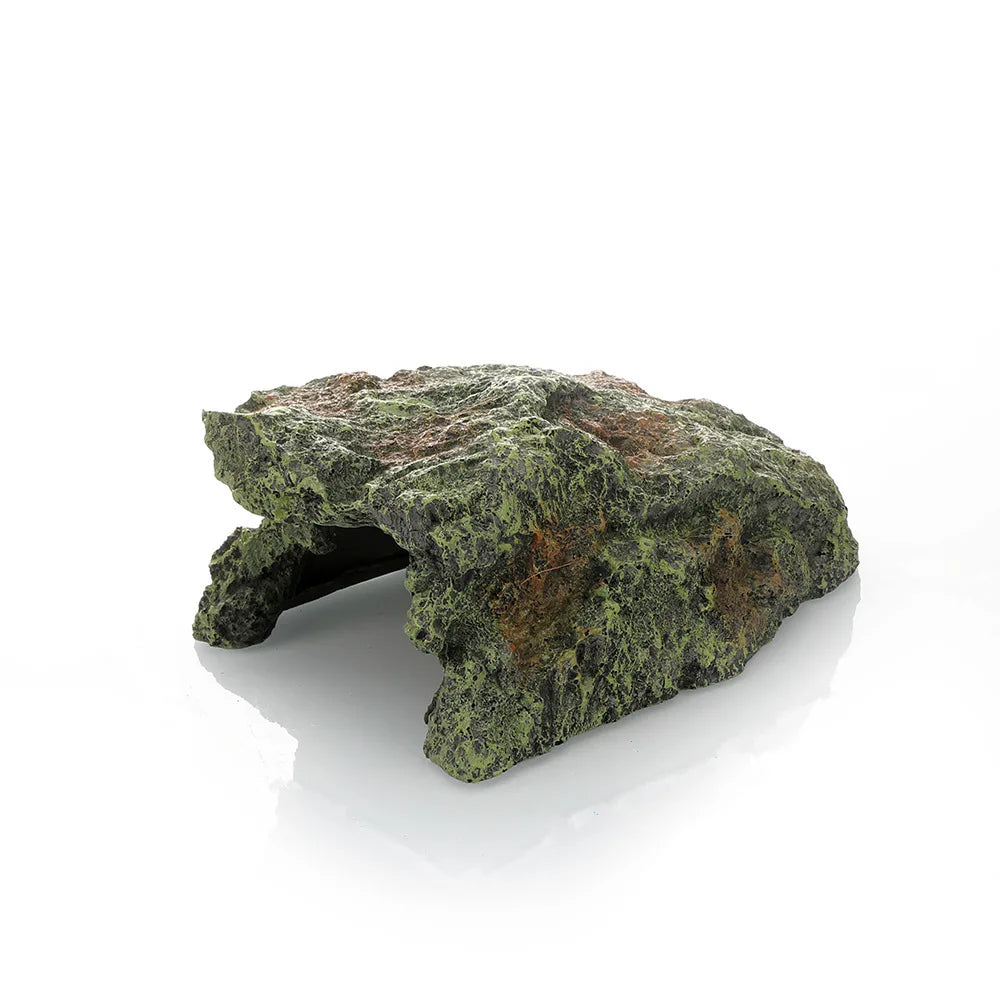 Cueva Escondite para Reptiles con Plataforma para Trepar y Tomar el Sol - Decoración para Tortugas y Acuaterrarios
