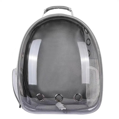 Mochila Cápsula Transparente 🚀 – Espacio Panorámico y Transpirable para Gatos