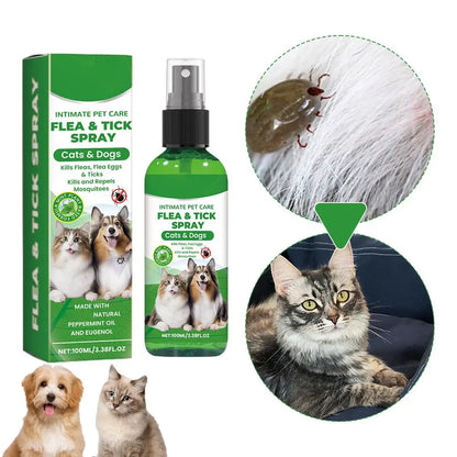 Spray Antipulgas y Garrapatas 🛡️ – Para Perros y Gatos (100 ml)