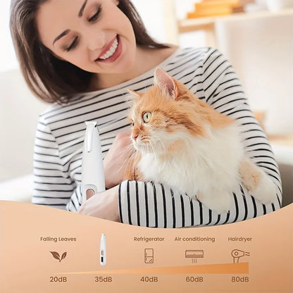 Maquinilla Eléctrica de Aseo 💡 – Cortapelos con Luz LED para Perros y Gatos
