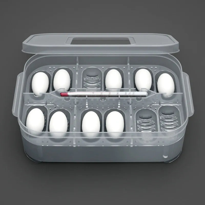 Caja de Incubación DIY de 12 Compartimentos para Huevos de Reptiles - Serpientes, Lagartos y Geckos Leopardo